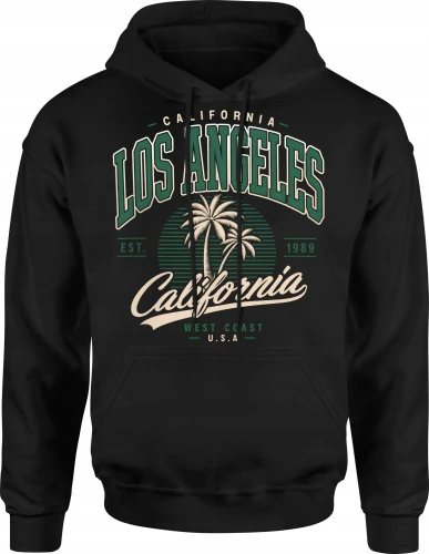 Los Angeles California palm summer holidays Męska bluza z kapturem 