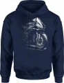 Motocykl Sportowy Ścigacz Szybkie Maszyny Dwa Koła Męska bluza z kapturem 