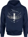 UFO nad górami kosmiczny statek obcy Męska bluza z kapturem 