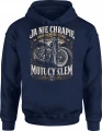 Ja nie chrapię ja śnię że jeżdżę motocyklem chopper Męska bluza z kapturem 