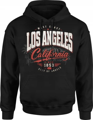 Los Angeles California West Coast USA  Męska bluza z kapturem