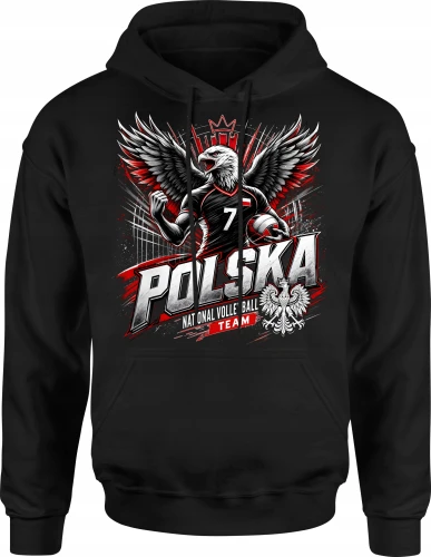 Polska Siatkówka Orzeł Reprezentacja Narodowa Volley Męska bluza z kapturem 