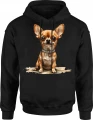 Chihuahua mini dog cute puppy funny Męska bluza z kapturem 