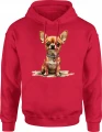 Chihuahua mini dog cute puppy funny Męska bluza z kapturem 