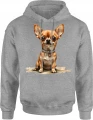 Chihuahua mini dog cute puppy funny Męska bluza z kapturem 