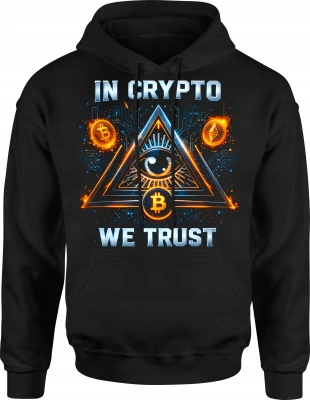 In Crypto We Trust bitcoin money Męska bluza z kapturem