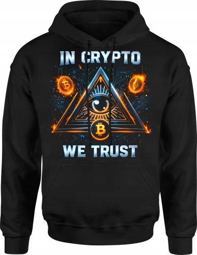 In Crypto We Trust bitcoin money Męska bluza z kapturem 