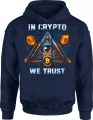 In Crypto We Trust bitcoin money Męska bluza z kapturem 