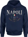Napoli Italia Włochy Neapol Flaga Męska bluza z kapturem 