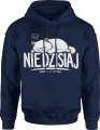 Nie dzisiaj kot śpioch leniwy zwierzak  Męska bluza z kapturem 