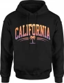 California palm sunset west coast summer beach Męska bluza z kapturem 
