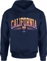 California palm sunset west coast summer beach Męska bluza z kapturem 