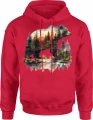 Niedźwiedź las jezioro natura forest wilderness Męska bluza z kapturem 