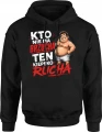 Kto nie ma brzucha ten kiepsko rucha facet grubas Męska bluza z kapturem 