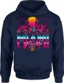 Miami Florida neon palm sunset city Męska bluza z kapturem 