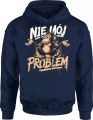 Nie Mój Problem małpa zabawny dystans luz Męska bluza z kapturem 