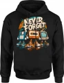 Never Forget kaseta magnetofonowa dyskietka lata 80 Męska bluza z kapturem 