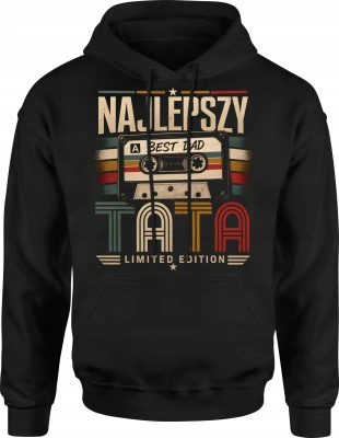 Najlepszy Tata Kaseta Best Dad Limited Edition Męska bluza z kapturem