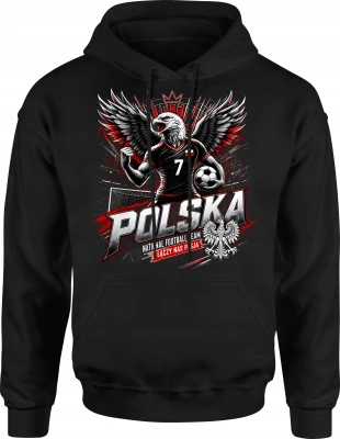 Polska Piłka Nożna Orzeł Reprezentacja Narodowa Futbol Męska bluza z kapturem