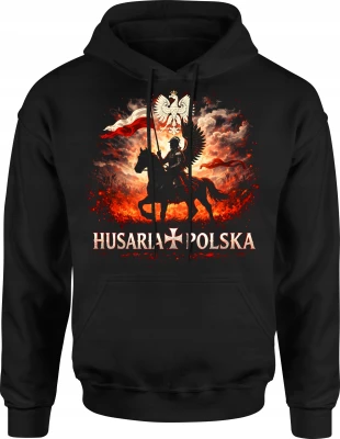 Husaria Polska skrzydlata jazda orzeł historyczny Męska bluza z kapturem