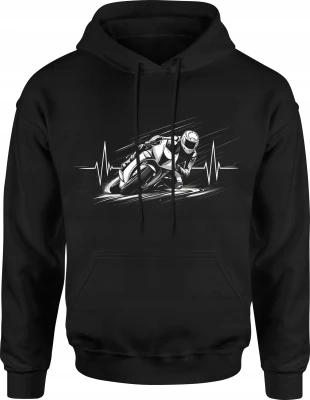 Motocykl Sportowy Ścigacz Racing Rider Prędkość Męska bluza z kapturem