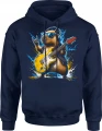 Kapibara Gitara Zwierzę Rockstar Koncert Męska bluza z kapturem 
