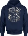 Goryl motocyklista chopper wild and free ride hard Męska bluza z kapturem 