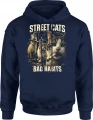 Street Cats Bad Habits koty uliczne Męska bluza z kapturem 