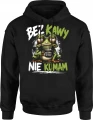Bez Kawy Nie Kumam Żaba Kawa Coffee Męska bluza z kapturem 