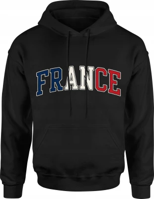 France flaga Francji europejski kibic paris Męska bluza z kapturem