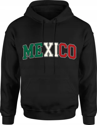 Mexico flaga Meksyk latino fiesta wakacje Męska bluza z kapturem