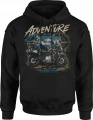 Adventure is calling and i must go motocykl Męska bluza z kapturem 