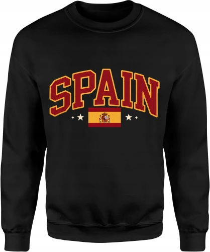 Spain Hiszpania Flaga Narodowa Europejski Kibic Męska bluza 