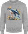 Wieloryb motyle ocean natura morski świat Męska bluza 