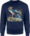 Wieloryb motyle ocean natura morski świat Męska bluza 