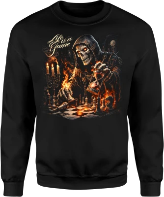 Grim reaper chess game life is a game Męska bluza