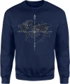 Mapa świata kompas glob ziemski Męska bluza 