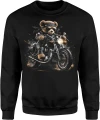Miś Motocyklista Chopper Skórzana Kurtka Okulary Męska bluza 
