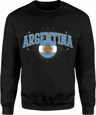 Argentyna flaga vintage football mundial kibic sport Męska bluza