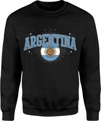 Argentyna flaga vintage football mundial kibic sport Męska bluza 
