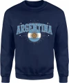 Argentyna flaga vintage football mundial kibic sport Męska bluza 