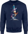 Astronauta Kosmos Planety Układ Słoneczny Galaktyka Męska bluza 