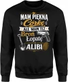 Córka broń łopata alibi gangster daddy Męska bluza 