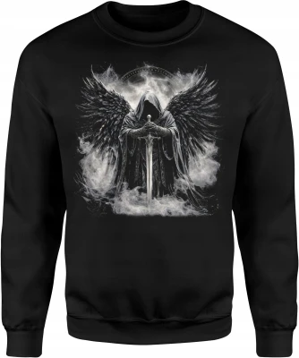 Mroczny anioł skrzydła miecz fantasy dark Męska bluza