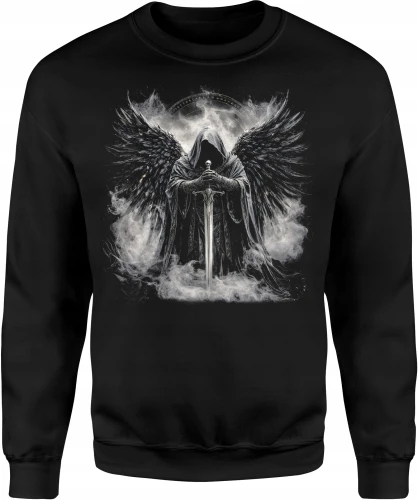 Mroczny anioł skrzydła miecz fantasy dark Męska bluza 