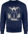 Mroczny anioł skrzydła miecz fantasy dark Męska bluza 