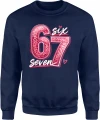 6 7 six seven śmieszna różowa pantera mem Męska bluza 