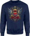 Serce Róże Miłość Anielskie Skrzydła Męska bluza 