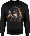 Gangster monkey smoking street Męska bluza 