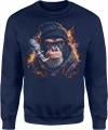 Gangster monkey smoking street Męska bluza 